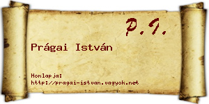 Prágai István névjegykártya